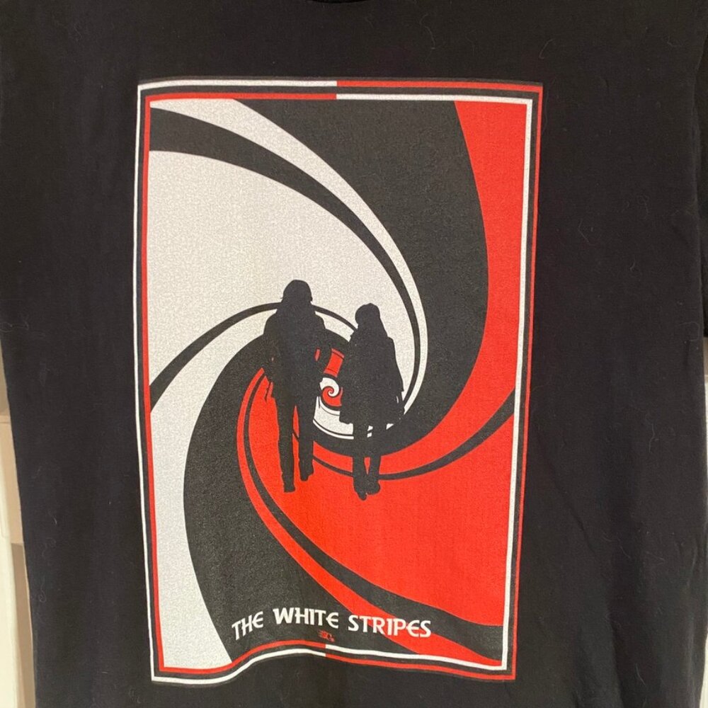 Men's White Stripes short-sleeved T-shirt in size M - Picture 2 of 4
